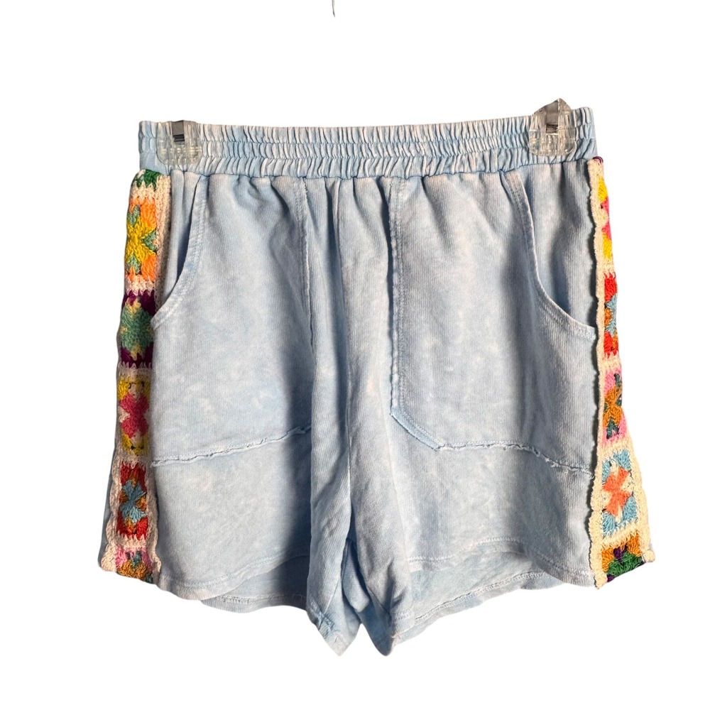 J.He rBoho Crochet Trim Shorts Coastal Cowgirl Festival Hippie Beachy Y2K Small